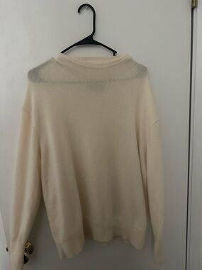 Lands' End Women's Cream Lightweight Turtleneck Sweater